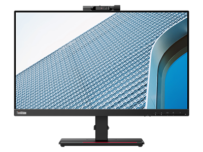 Écran ThinkVision T24v-20 24" FHD (IPS, 60Hz 4ms, HDMI VGA DP, Micro, Webcam, Haut-parleurs, Support pour Téléphone, Inclinable/Ajustable en hauteur/Pivotable)